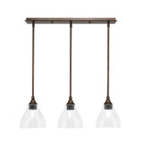 3 Light Stem Hung Linear Pendant 8 x 26.5 Inch Length by Toltec 25-BN-4760 - 25-BN-4760