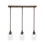 3 Light Stem Hung Linear Pendant 8 x 24.25 Inch Length by Toltec 25-BN-300 - 25-BN-300