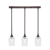 3 Light Stem Hung Linear Pendant 9.25 x 25 Inch Length by Toltec 25-BN-4250 - 25-BN-4250
