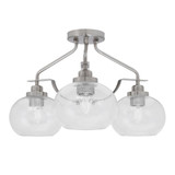 Odyssey 3 Light 12.25 Inch Length Semi Flush Mount by Toltec - 2607-BN-202