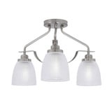 Odyssey Three Light 15.5 Inch Wide Semi Flush Mount by Toltec - 2607-MB-500
