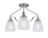 Odyssey Three Light 15.5 Inch Wide Semi Flush Mount by Toltec - 2607-MB-500