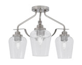 Odyssey 3 Light 15.5 Inch Wide Semi Flush Mount by Toltec - 2607-MB-210