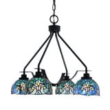 Odyssey 3 Light Small Chandelier by Toltec 2604-MB-9925 - 2604-MB-9925