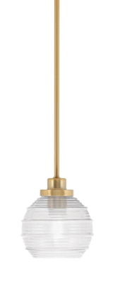Odyssey 1 Light Steel Stem Hung Small Pendant by Toltec - 2601-NAB-5110
