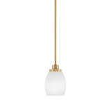 Odyssey 1 Light Stem Hung Mini Pendant 6.75 Inch Tall by Toltec - 2601-NAB-615