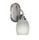 Odyssey 1 Light Linen Glass Wall Sconce 12.75 Inch Tall by Toltec - 2611-MB-615