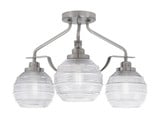 Odyssey 3 Light 16.5 Inch Wide Semi Flush Mount by Toltec - 2607-MB-5110