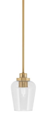 Odyssey 1 Light Stem Hung Mini Pendant 5 Inch Wide by Toltec - 2601-NAB-210
