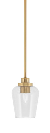 Odyssey 1 Light Stem Hung Mini Pendant 5 Inch Wide by Toltec - 2601-NAB-210