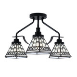 Odyssey 3 Light 17.25 Inch Wide Semi Flush Mount by Toltec - 2607-MB-9105