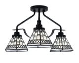 Odyssey 3 Light 17.25 Inch Wide Semi Flush Mount by Toltec - 2607-MB-9105
