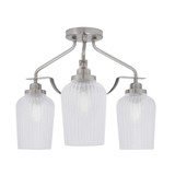 Odyssey 3 Light 15.5 Inch Wide Steel Semi Flush Mount by Toltec - 2607-MB-4250