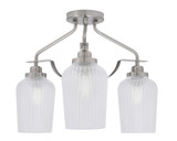 Odyssey 3 Light 15.5 Inch Wide Steel Semi Flush Mount by Toltec - 2607-MB-4250