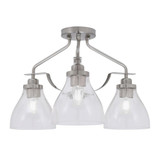 Odyssey 3 Light 16.75 Inch Wide Steel Semi Flush Mount by Toltec - 2607-MB-4760