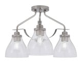 Odyssey 3 Light 16.75 Inch Wide Steel Semi Flush Mount by Toltec - 2607-MB-4760