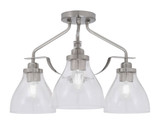 Odyssey 3 Light 16.75 Inch Wide Steel Semi Flush Mount by Toltec - 2607-MB-4760