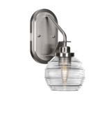 Odyssey 1 Light Ribbed Glass Wall Sconce 12.25 Inch Tall by Toltec - 2611-MB-5110