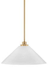 Odyssey 1 Light Stem Hung Large Pendant by Toltec - 2601-NAB-2161