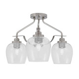 Odyssey 3 Light 16.5 Inch Wide Steel Semi Flush Mount by Toltec - 2607-MB-4810