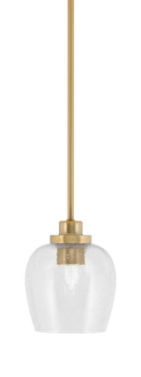 Odyssey 1 Light Stem Hung Small Pendant 6 Inch Wide by Toltec - 2601-NAB-4810