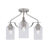 Odyssey 3 Light 14.5 Inch Wide Semi Flush Mount by Toltec - 2607-MB-300