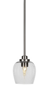 Odyssey 1 Light Stem Hung Small Pendant 7.5 Inch Tall by Toltec - 2601-BN-4810