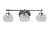 Odyssey 3 Light Steel Vanity Light 28.5 Inch Length by Toltec - 2613-BN-202