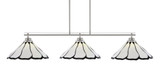 Odyssey 3 Light Large Linear Island Pendant 16 Inch Wide by Toltec - 2633-91