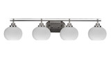 Odyssey 4 Light Steel Vanity Light 40.25 Inch Length by Toltec - 2614-BN-212