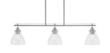 Odyssey 3 Light Island Pendant 38 Inch Length by Toltec - 2636-BN-4760