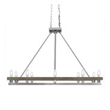 Belmont 10 Light Large Linear Island Pendant by Toltec - 2740-16-26-3725