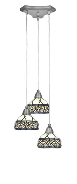 Europa 3 Light Medium Pendant 13.25 Inch Wide by Toltec - 28-1325-675-