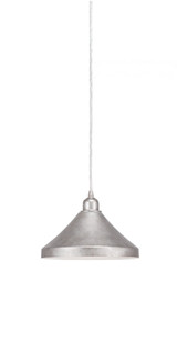 Vintage 1 Light Steel Small Pendant by Toltec - 282-10-675-