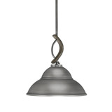 Monterey 1 Light Medium Pendant 13 Inch Wide by Toltec - 2901-MBDW-428-BN