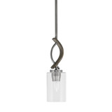 Monterey 1 Light Steel Mini Pendant 13 Inch Tall by Toltec - 2901-MBDW-300