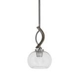 Monterey 1 Light Small Pendant 12 Inch Tall by Toltec - 2901-MBDW-202