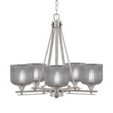Uptowne 5 Light Medium Chandelier by Toltec 325-AS-4612 - 325-AS-4612