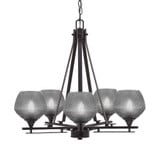 Uptowne 5 Light Medium Chandelier by Toltec 325-DG-4622 - 325-DG-4622