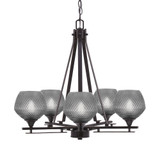 Uptowne 5 Light Medium Chandelier by Toltec 325-DG-4622 - 325-DG-4622