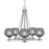 Uptowne 5 Light Medium Chandelier by Toltec 325-AS-4622 - 325-AS-4622