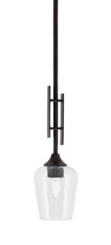 Uptowne 1 Light Mini Stem Hung Pendant 19 Inch Tall by Toltec - 320-DG-210