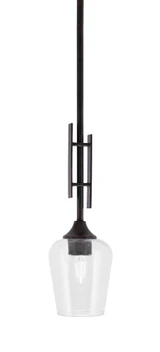 Uptowne 1 Light Mini Stem Hung Pendant 19 Inch Tall by Toltec - 320-DG-210