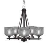 Uptowne 5 Light Medium Chandelier by Toltec 325-DG-4612 - 325-DG-4612