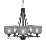 Uptowne 5 Light Medium Chandelier by Toltec 325-DG-4612 - 325-DG-4612