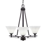 Uptowne 3 Light Small Chandelier by Toltec 323-AS-312 - 323-AS-312