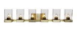 Nouvelle 6 Light Vanity Light 37 Inch Length by Toltec - 3126-ES-530