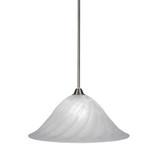 Paramount 1 Light Steel Large Pendant 20 Inch Wide by Toltec - 3401-20-125-