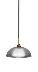 Paramount 1 Light Steel Medium Pendant 13 Inch Wide by Toltec - 3401-13-925-