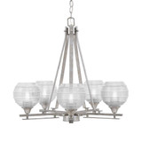 Uptowne 5 Light Medium Chandelier by Toltec 325-DG-5110
